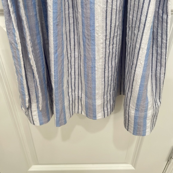 Free Assembly XXXL Blue & White Striped Casual Dress - Picture 9 of 11